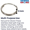 image:imageScuba Choice 323mm Stainless Steel Split Rings for BCD Attachment 20mm  Strong RustResistant Secure Connection for Diving amp Water Sports 10Pack