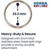 image:imageScuba Choice 323mm Stainless Steel Split Rings for BCD Attachment 20mm  Strong RustResistant Secure Connection for Diving amp Water Sports 10Pack