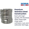 image:imageScuba Choice 38mm Stainless Steel Split Rings for BCD Attachment 10Pcs 23mm Wire Diameter Glossy Finish  Heavy Duty Durable Diving Gear Connectors Equipment