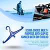 image:imageScuba Choice Wetsuit amp Drysuit Hanger  HeavyDuty Hanger for BCD Wetsuits amp Scuba Gear Storage Drying amp OrganizationBlue Antislip