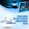 image:imageScuba Choice Wetsuit amp Drysuit Hanger  HeavyDuty Hanger for BCD Wetsuits amp Scuba Gear Storage Drying amp OrganizationBlue Wideshoulderantislip