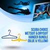 image:imageScuba Choice Wetsuit amp Drysuit Hanger  HeavyDuty Hanger for BCD Wetsuits amp Scuba Gear Storage Drying amp OrganizationBluewide Shoulderyellowantislip
