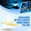 image:imageScuba Choice Wetsuit amp Drysuit Hanger  HeavyDuty Hanger for BCD Wetsuits amp Scuba Gear Storage Drying amp OrganizationYellow Wideshoulderantislip