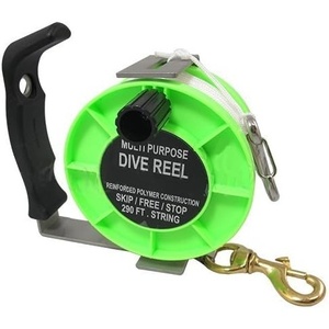 image:imageScuba Choice Diving Stainless Steel Heavy Duty MultiPurpose Dive Reel 290Feet BlackGreen