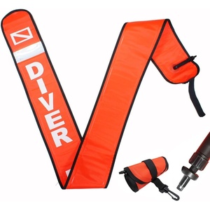 image:imageScuba Choice Surface Marker Buoy SMB HighVisibility Dive Signal Tube Durable Nylon TPU Compact amp BCDCompatible Easy Oral Inflator for Diving Freediving amp Underwater SafetyOrange w BC Hose Inflator