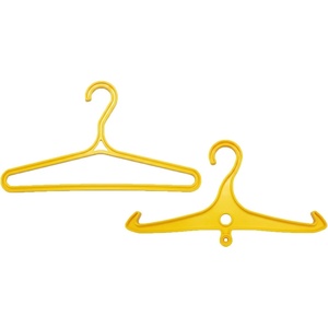 image:imageScuba Choice Wetsuit amp Drysuit Hanger  HeavyDuty Hanger for BCD Wetsuits amp Scuba Gear Storage Drying amp OrganizationYellow Wideshoulderantislip