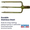 image:imageScuba Choice 3Prong Spearfishing Harpoon Tip 8mm Stainless Steel  Chrome Gold Barbed Fork Spearhead for Precision Accuracy amp Durability 5 x 2 Threaded  Efficient Underwater Hunting Fishing