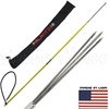 image:imageScuba Choice 5 Travel Spearfishing Pole Spear TwoPiece Fiberglass with 3Prong Paralyzer Tip amp StainlessSteel Barb Black Rubber Sling wCarry Bag for Ice Spearfishing amp Underwater Hunting