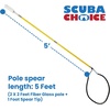 image:imageScuba Choice 5 TwoPiece Fiberglass Travel Pole Spear 3 Speartip Set 12 Paralyzer Single Barb amp Lionfish Tip wBlack Hawaiian Sling amp Carry Bag Ice Spearfishing amp Underwater Hunting Gear