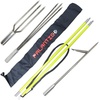 image:imageScuba Choice 5 TwoPiece Fiberglass Travel Pole Spear 3 Speartip Set 12 Paralyzer Single Barb amp Lionfish Tip wBlack Hawaiian Sling amp Carry Bag Ice Spearfishing amp Underwater Hunting Gear