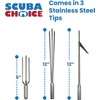 image:imageScuba Choice 5 TwoPiece Fiberglass Travel Pole Spear 3 Speartip Set 12 Paralyzer Single Barb amp Lionfish Tip wBlack Hawaiian Sling amp Carry Bag Ice Spearfishing amp Underwater Hunting Gear