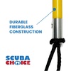 image:imageScuba Choice 5 TwoPiece Fiberglass Travel Pole Spear 3 Speartip Set 12 Paralyzer Single Barb amp Lionfish Tip wBlack Hawaiian Sling amp Carry Bag Ice Spearfishing amp Underwater Hunting Gear