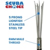 image:imageScuba Choice 65 Aluminum Travel Hand Spear with 5Prong Lionfish Tip amp Free Carry Bag  Durable CorrosionResistant 3Piece Spearfishing Tool Assembled in The USAOutdoor Recreation Product