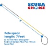 image:imageScuba Choice Hybrid Hawaiian Sling 7Foot Travel Spearfishing Pole Spear with 3Prong Tip Lightweight Fiber amp Carbon Build Adjustable Length Rubber Sling amp Carry Bag Yellow