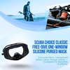 image:imageScuba Choice Scuba Diving Classic Free Dive OneWindow Silicone Purged Mask Black  Tempered Glass Lenses Adjustable Strap Durable Silicone Skirt for Comfort and Clear Visiondive mask