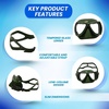 image:imageSpearfishing Mask Low Volume Silicone Comfortable Fit amp Clear Vision for Freediving Scuba Diving Underwater Exploration IdeasGREEN