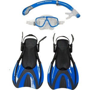 image:imageSnorkeling Mask amp Fins Set with DryTop Snorkel  Panoramic AntiFog Tempered Glass Mask amp Adjustable OpenHeel Fins for Adults  Ideal for Swimming Beach amp ReefBlue