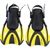 image:imageAdjustable Travel Fins for Snorkeling amp Swimming Training  Open Heel Lightweight amp Soft Foot Pocket Design Compact Travel Swim Fins for Men amp WomenYellow