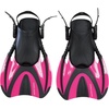 image:imageAdjustable Travel Fins for Snorkeling amp Swimming Training  Open Heel Lightweight amp Soft Foot Pocket Design Compact Travel Swim Fins for Men amp WomenPink