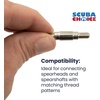 image:imageScuba Choice 6mm Male to Adapter for Gulf Fixed Wing Slip Tip amp BreakAway Detachable Conversion Kit 303 Stainless Steel M6 x 1 Tap Size CorrosionResistant Compatible with 4 38 Slide Ring