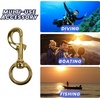 image:imageScuba Choice 46 Brass Swivel Eye Snap Hook Clip  Heavy Duty Marine Scuba Dive Accessory Gear Clip 148mm Opening Solid Brass CorrosionResistant1