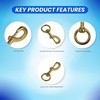 image:imageScuba Choice 46 Brass Swivel Eye Snap Hook Clip  Heavy Duty Marine Scuba Dive Accessory Gear Clip 148mm Opening Solid Brass CorrosionResistant3