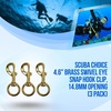 image:imageScuba Choice 46 Brass Swivel Eye Snap Hook Clip  Heavy Duty Marine Scuba Dive Accessory Gear Clip 148mm Opening Solid Brass CorrosionResistant3