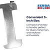 image:imageScuba Choice 5 Aluminum Crab and Lobster Gauge with Clip  Durable Dive Tool for California Measures Lobster 314 and Crab 4 Compact BlackGrey Design5