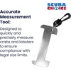 image:imageScuba Choice 5 Aluminum Crab and Lobster Gauge with Clip  Durable Dive Tool for California Measures Lobster 314 and Crab 4 Compact BlackGrey Design5 Pack of 2