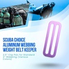 image:imageScuba Choice Aluminum Weight Belt Webbing Keepers  2 Pairs Fits 2 Belts  HeavyDuty Scuba Diving Gear Accessory Secure Strap Retainers for Buoyancy Control amp Dive StabilityPurple