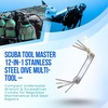 image:imageScuba Choice Compact Multi Dive Tool  Stainless Steel Allen Wrenches Screwdrivers and ORing Pick for Dive Gear Maintenance12in1 Multi Tool