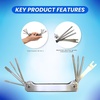 image:imageScuba Choice Compact Multi Dive Tool  Stainless Steel Allen Wrenches Screwdrivers and ORing Pick for Dive Gear Maintenance12in1 Multi Tool