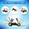 image:imageScuba Choice Compact Multi Dive Tool  Stainless Steel Allen Wrenches Screwdrivers and ORing Pick for Dive Gear Maintenance8in1 Multi Tool