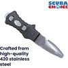 image:imageScuba Choice Compact Stainless Steel Blunt Tip Dive Knife  23 Plain Edge Blade with Ergonomic Nylon Handle Durable for Scuba Diving Snorkeling amp Water Sports  BlackSilver