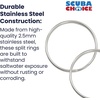 image:imageScuba Choice Diving 51mm Stainless Steel 25mm Split Ring for BCD Attachment 5 Pieces