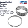 image:imageScuba Choice Diving 51mm Stainless Steel 25mm Split Ring for BCD Attachment 5 Pieces