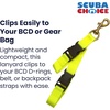 image:imageScuba Choice Diving BC Fin amp Mask Keeper with Quick Release Lanyard  YellowBlack Adjustable 6 amp 8 Straps Brass Clip Easy BCD Attachment MustHave Gear for Divers