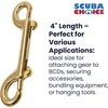 image:imageScuba Choice Diving Brass Clip Double Ended Snap Bolt 4 Inch Heavy Duty Marine Scuba Accessory Gear Hook Durable Solid Brass Dive Gear Clip1