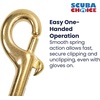 image:imageScuba Choice Diving Brass Clip Double Ended Snap Bolt 4 Inch Heavy Duty Marine Scuba Accessory Gear Hook Durable Solid Brass Dive Gear Clip1
