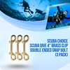 image:imageScuba Choice Diving Brass Clip Double Ended Snap Bolt 4 Inch Heavy Duty Marine Scuba Accessory Gear Hook Durable Solid Brass Dive Gear Clip3