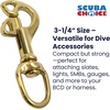 image:imageScuba Choice Diving Butterfly Swivel 325 Brass Bolt Snap Heavy Duty Marine Scuba Accessory Gear Hook Durable Solid Brass Dive Gear Clip1