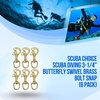 image:imageScuba Choice Diving Butterfly Swivel 325 Brass Bolt Snap Heavy Duty Marine Scuba Accessory Gear Hook Durable Solid Brass Dive Gear Clip6