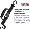 image:imageScuba Choice Diving Dive Black Snappy Coil Camera Lanyard Clip and QB Buckles 13m Coil