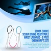 image:imageScuba Choice Scuba Diving Adjustable Wrist Lanyard  Dive Tools amp Accessories for Underwater Gear and Cameras  Comfortable Durable TangleFree Safety StrapNeon Drift Set