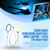 image:imageScuba Choice Scuba Diving Adjustable Wrist Lanyard  Dive Tools amp Accessories for Underwater Gear and Cameras  Comfortable Durable TangleFree Safety StrapTriWave Pack