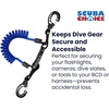 image:imageScuba Choice Scuba Diving Shark Coil Lanyard with 2 Steel Snaps and Quick Release BucklesBlue