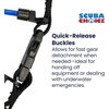 image:imageScuba Choice Scuba Diving Shark Coil Lanyard with 2 Steel Snaps and Quick Release BucklesBlue