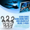 image:imageScuba Choice Scuba Diving Triple Hose Holder Clip  Low amp High Pressure Hose Organizer for Regulators amp Octopus Setup Durable Dive AccessoriesBlack