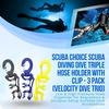 image:imageScuba Choice Scuba Diving Triple Hose Holder Clip  Low amp High Pressure Hose Organizer for Regulators amp Octopus Setup Durable Dive AccessoriesVelocity Dive