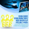 image:imageScuba Choice Scuba Diving Triple Hose Holder Clip  Low amp High Pressure Hose Organizer for Regulators amp Octopus Setup Durable Dive AccessoriesYellow